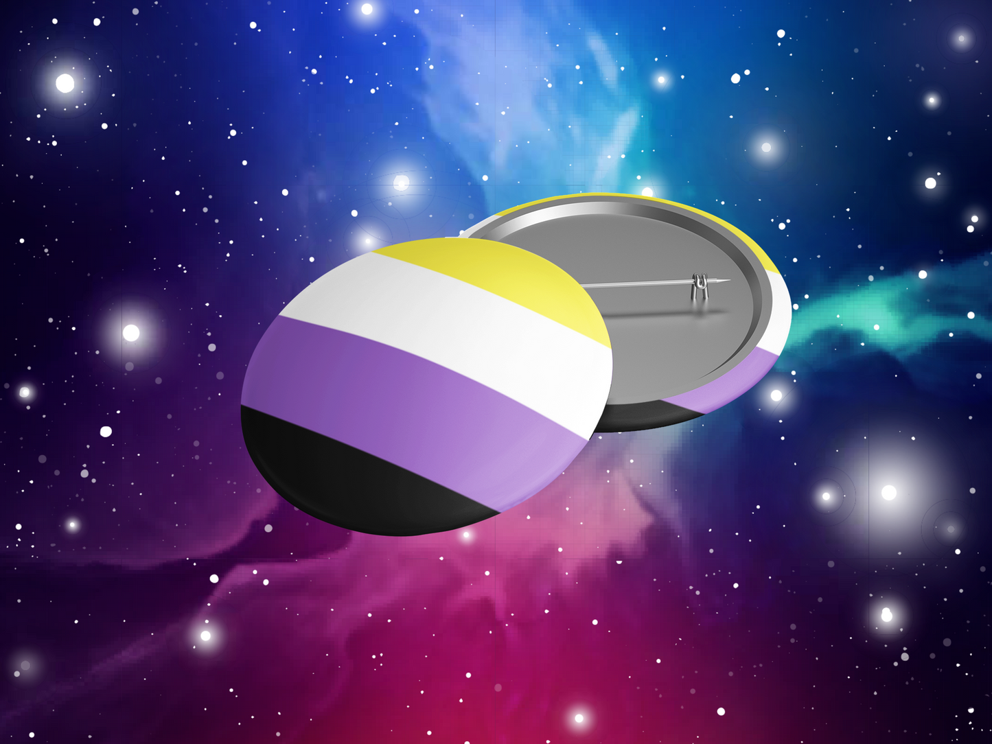 Non-Binary Pride Flag Patch & Pinback Button