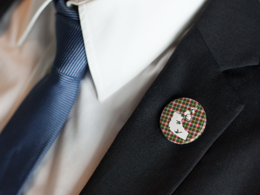 Northwest Territories Tartan Pinback Button