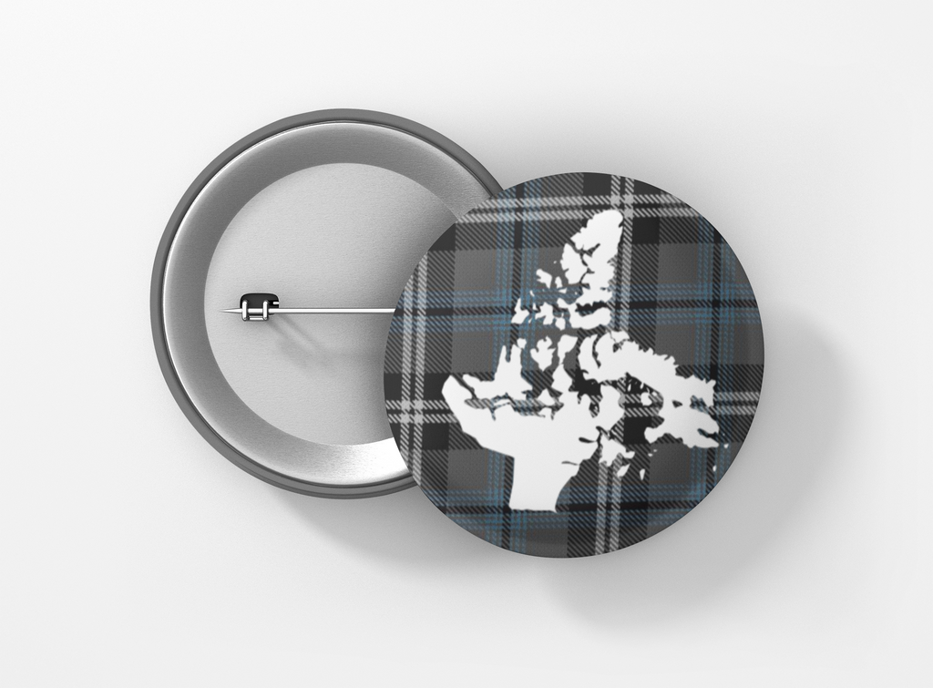 Nunavut Tartan Pinback Button