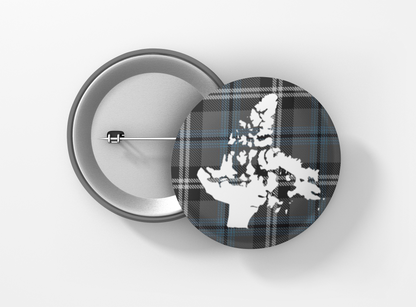 Nunavut Tartan Pinback Button
