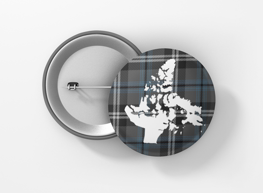 Nunavut Tartan Pinback Button