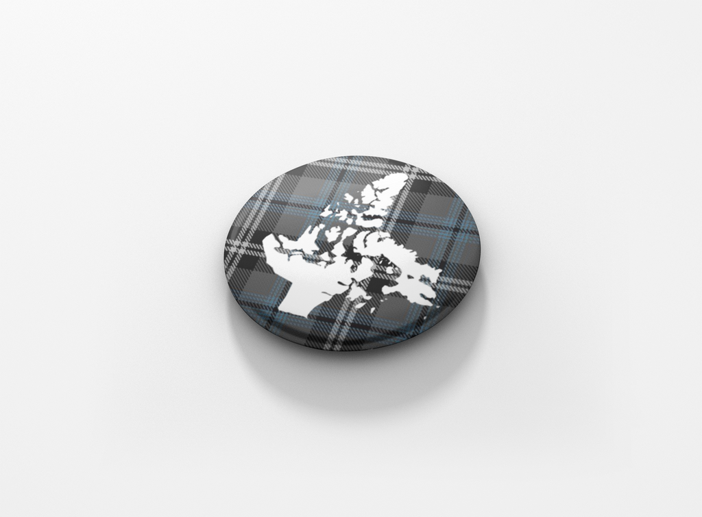 Nunavut Tartan Pinback Button