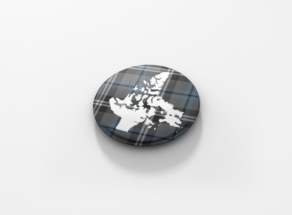 Nunavut Tartan Pinback Button