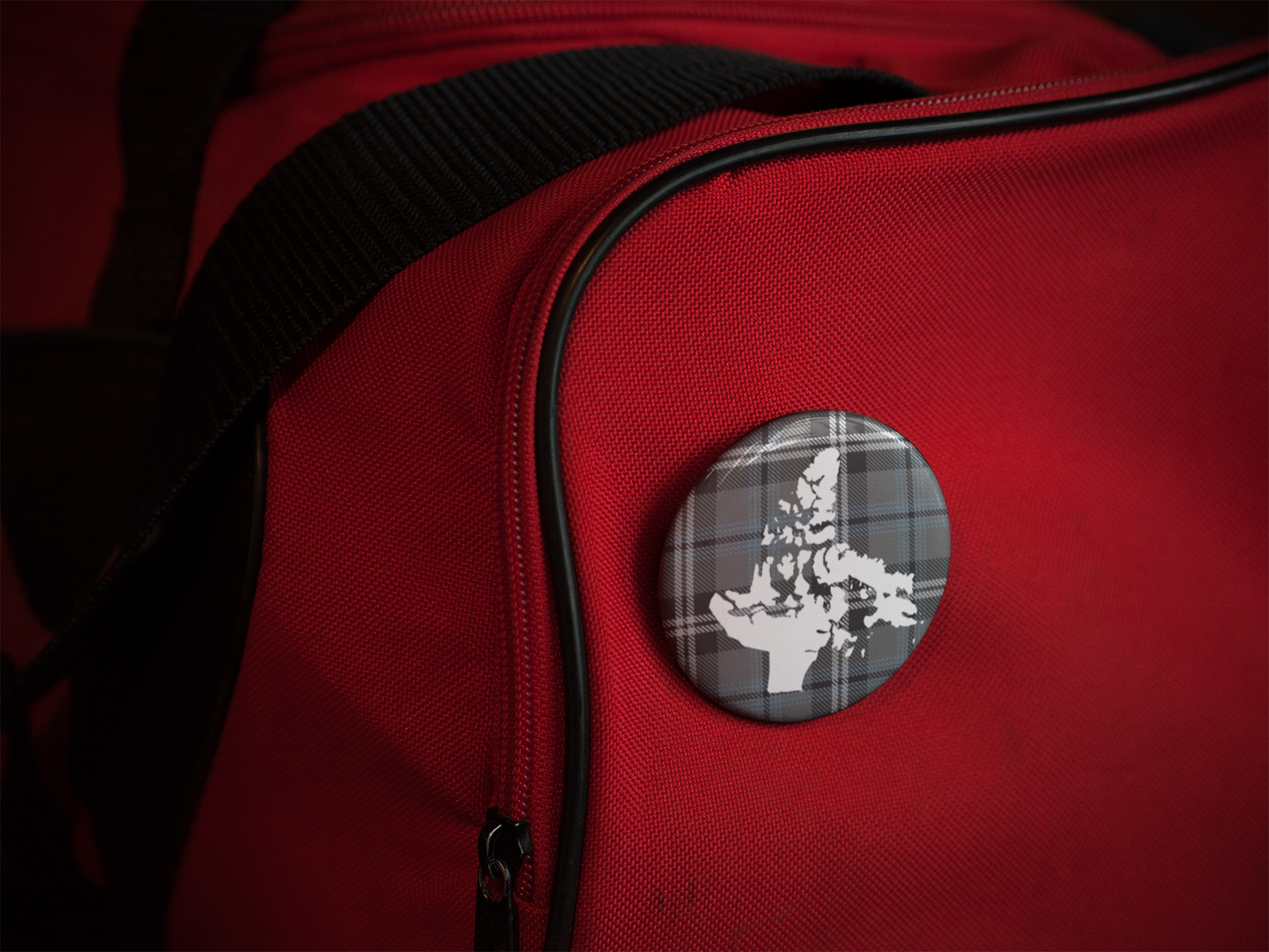 Nunavut Tartan Pinback Button