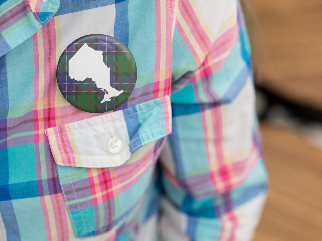 Ontario Tartan Pinback Button