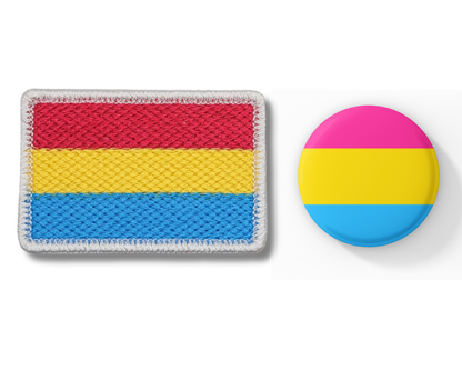 Pansexual Pride Flag Patch & Pinback Button