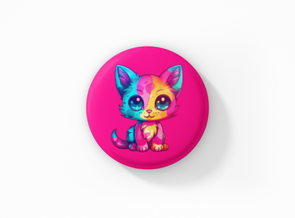 Pansexual Flag Kawaii Cat Pinback Button