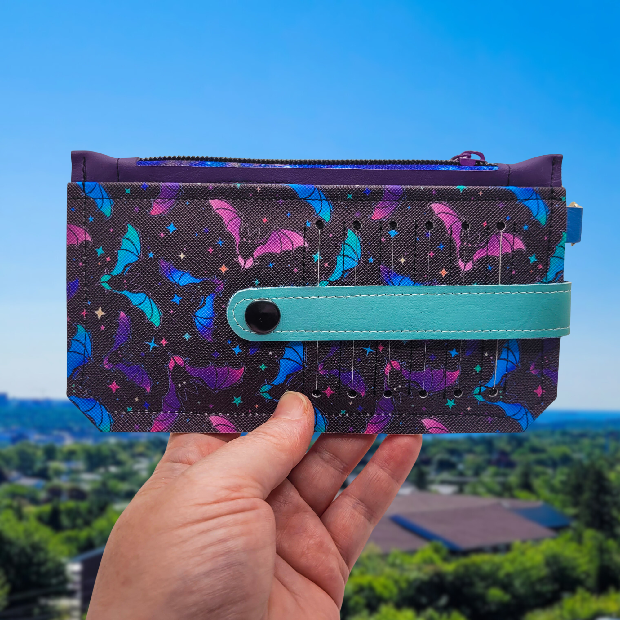 Pastel Bats Vinyl Slim Wallet