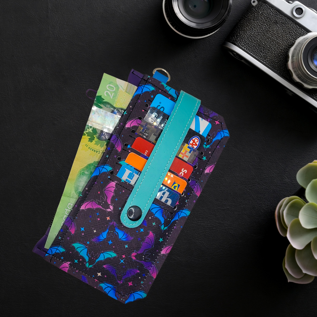 Pastel Bats Vinyl Slim Wallet