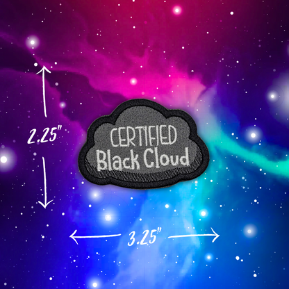 Certified Black Cloud Embroidered Patch