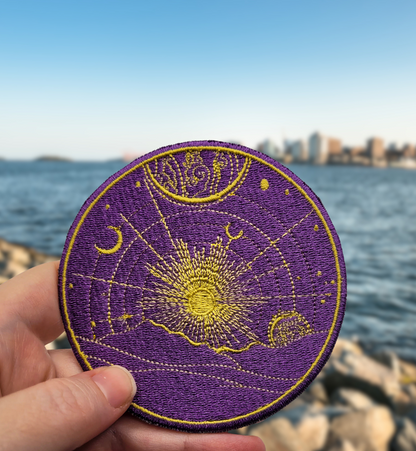 Celestial Skies Embroidered Iron On Patch