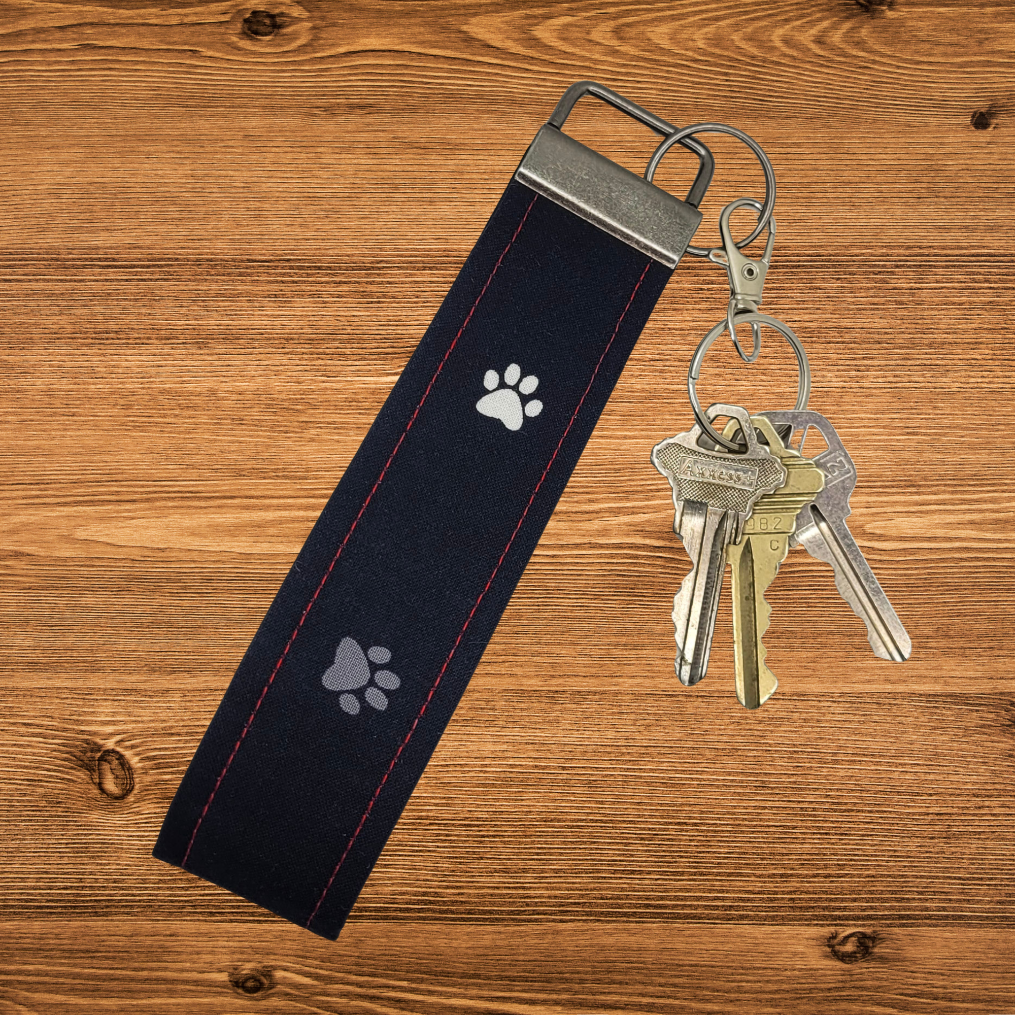 Paw Prints Wristlet Keychain