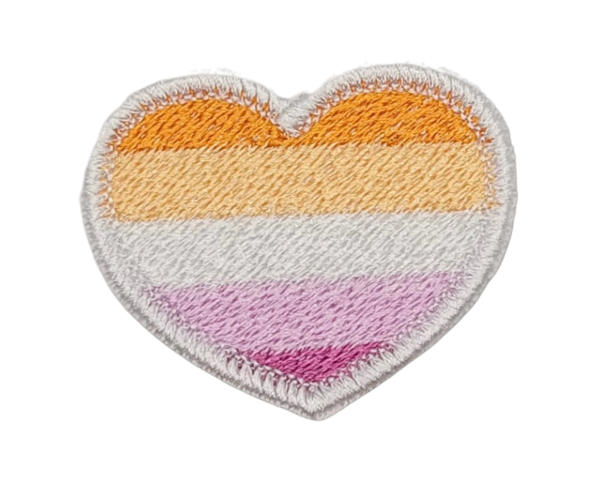 Lesbian Pride Heart Embroidered Patch