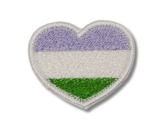 Genderqueer Pride Heart Patch