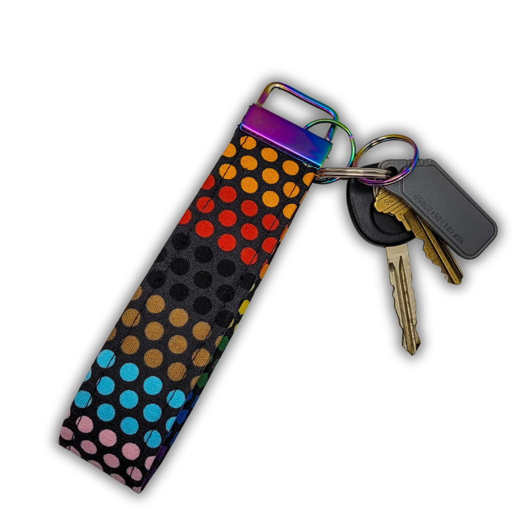 Progress Pride Dots Wristlet Key Strap