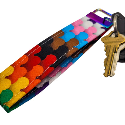 Progress Pride Wristlet Key Strap