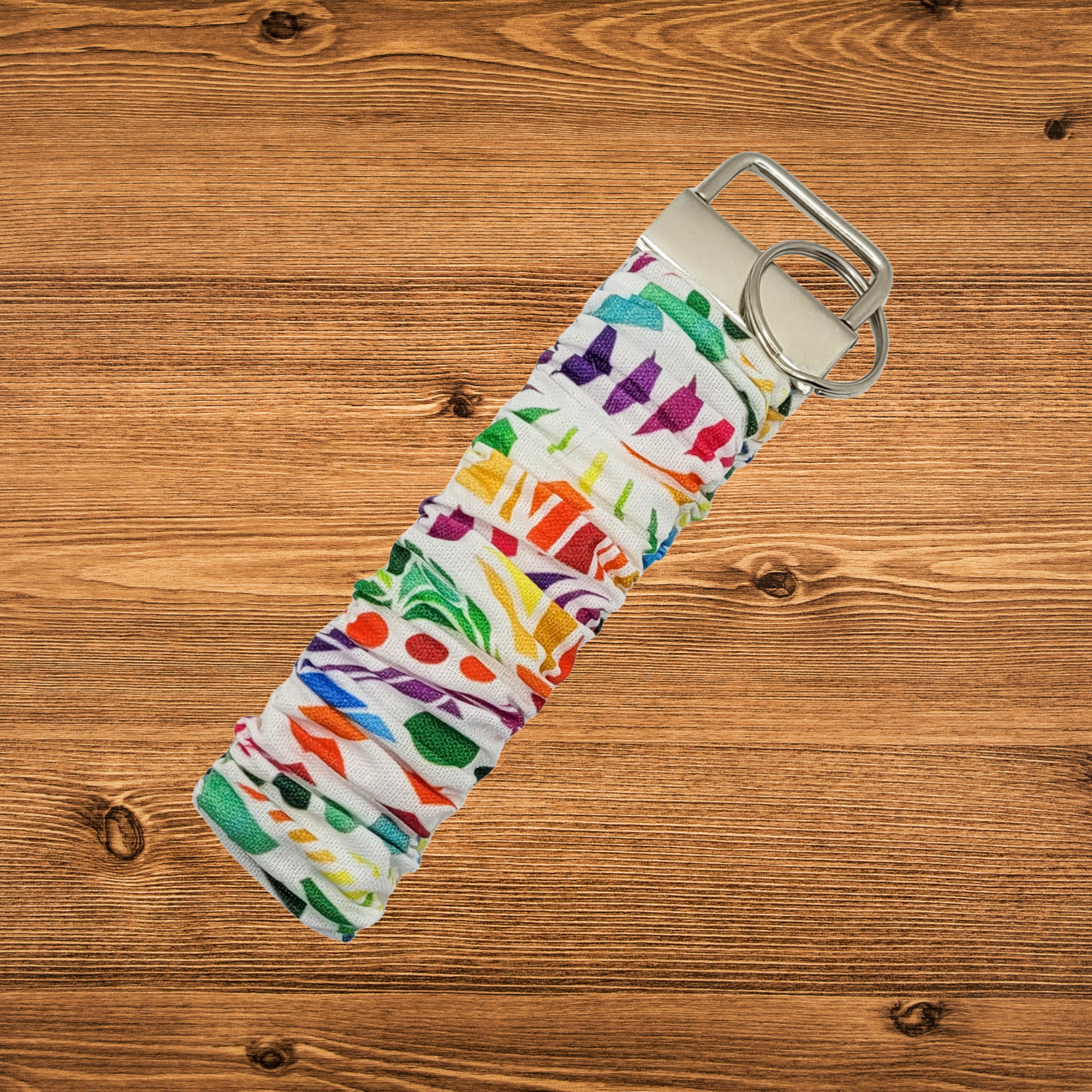 Psychedelic Garden Scrunchie Wristlet