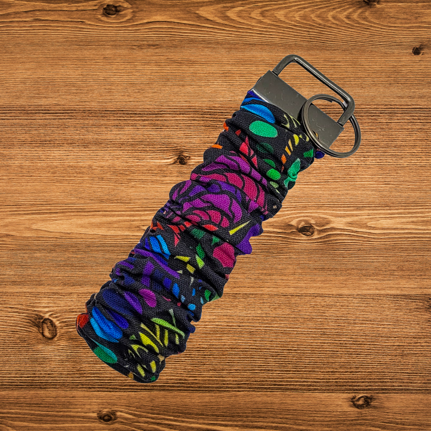 Psychedelic Garden Scrunchie Wristlet