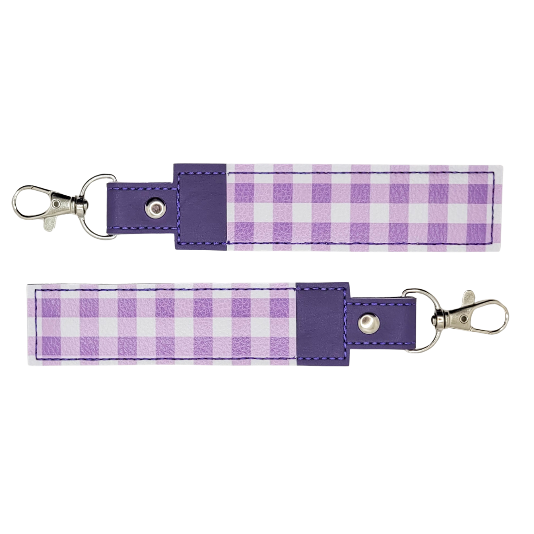 Purple Plaid Vinyl Pen Case