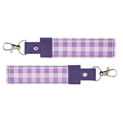 Purple Plaid Vinyl Pen Case