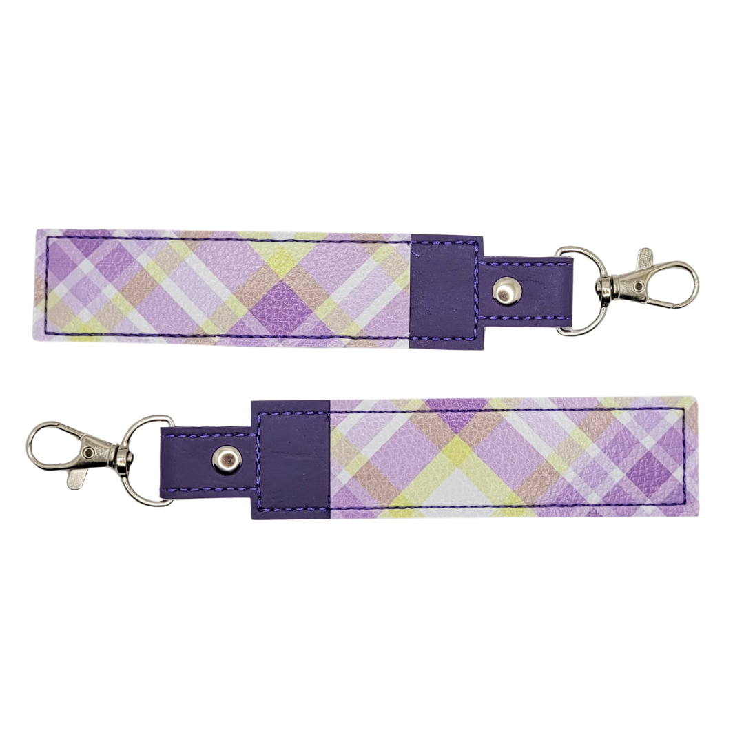 Purple Plaid Vinyl Pen Case