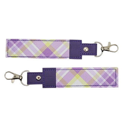 Purple Plaid Vinyl Pen Case