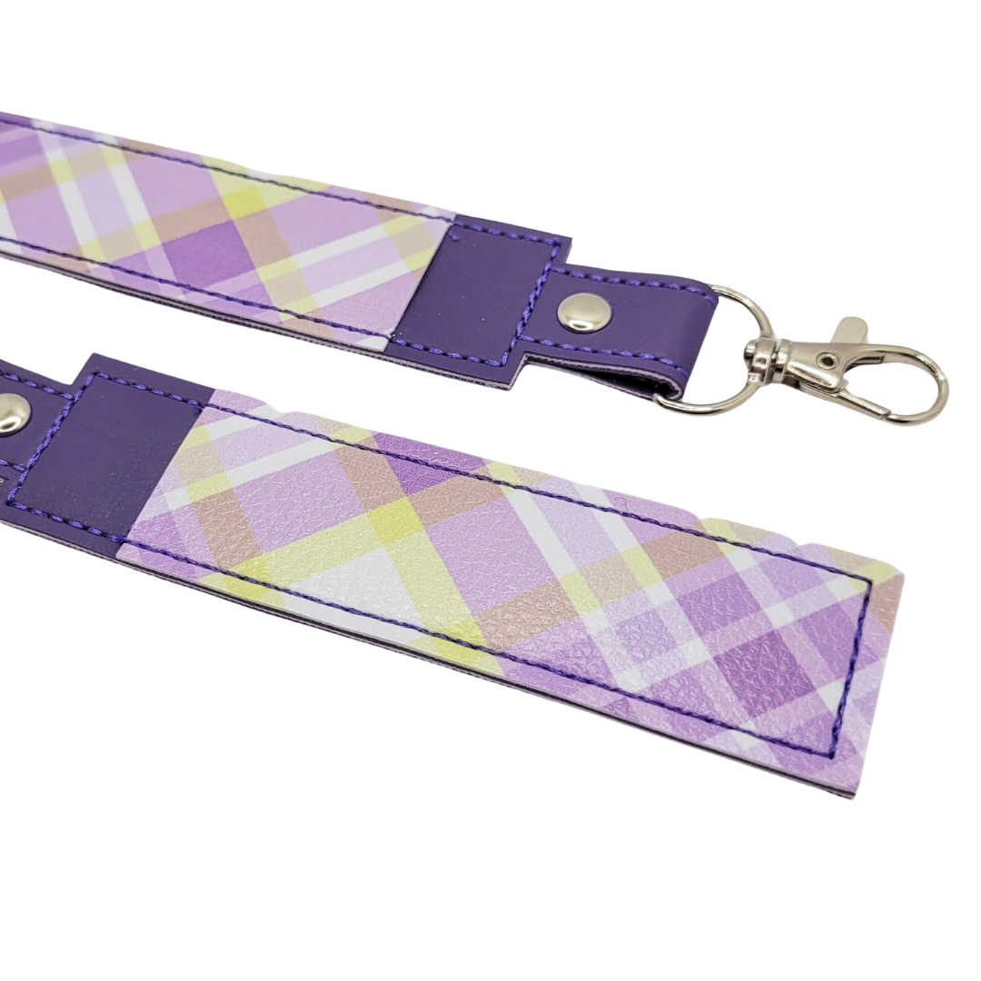 Purple Plaid Vinyl Pen Case