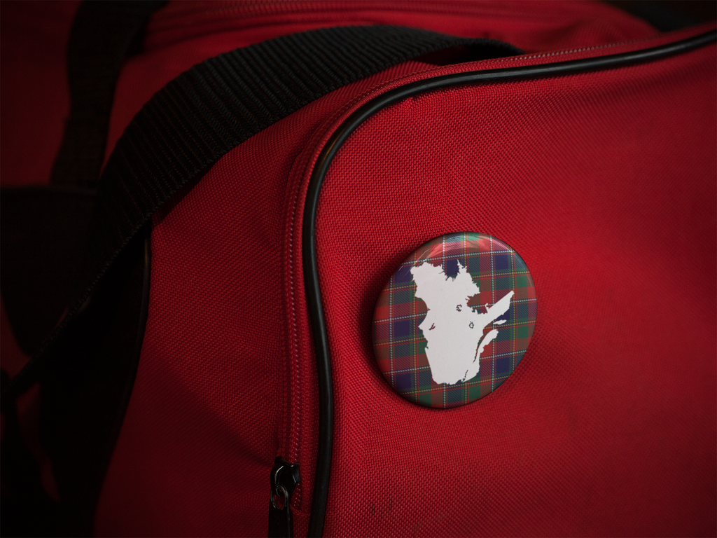 Québec Tartan Pinback Button