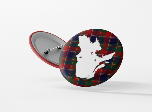 Québec Tartan Pinback Button