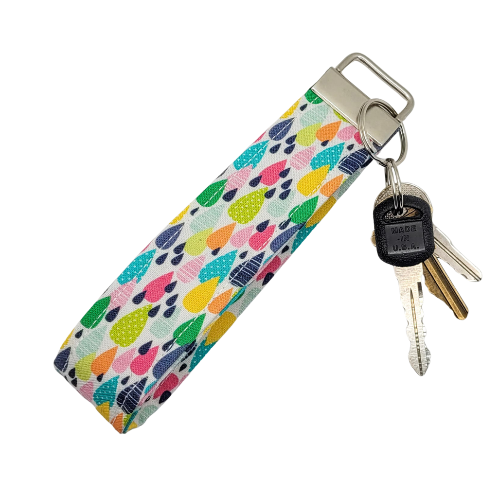 Rainbow Drops Wristlet Keychain