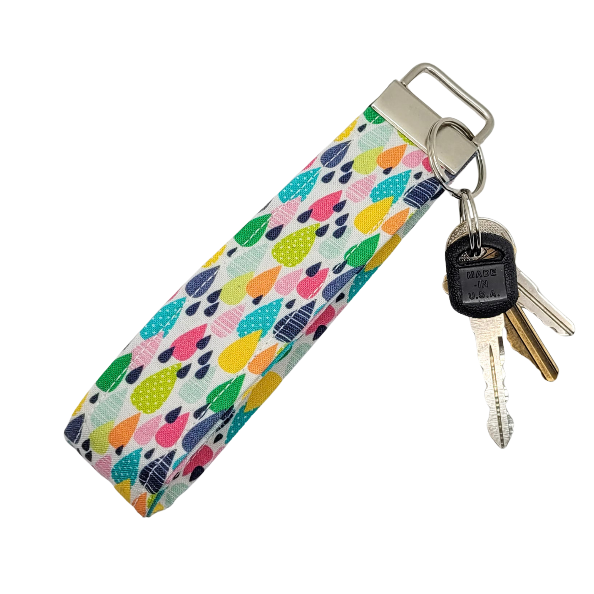 Rainbow Drops Wristlet Keychain