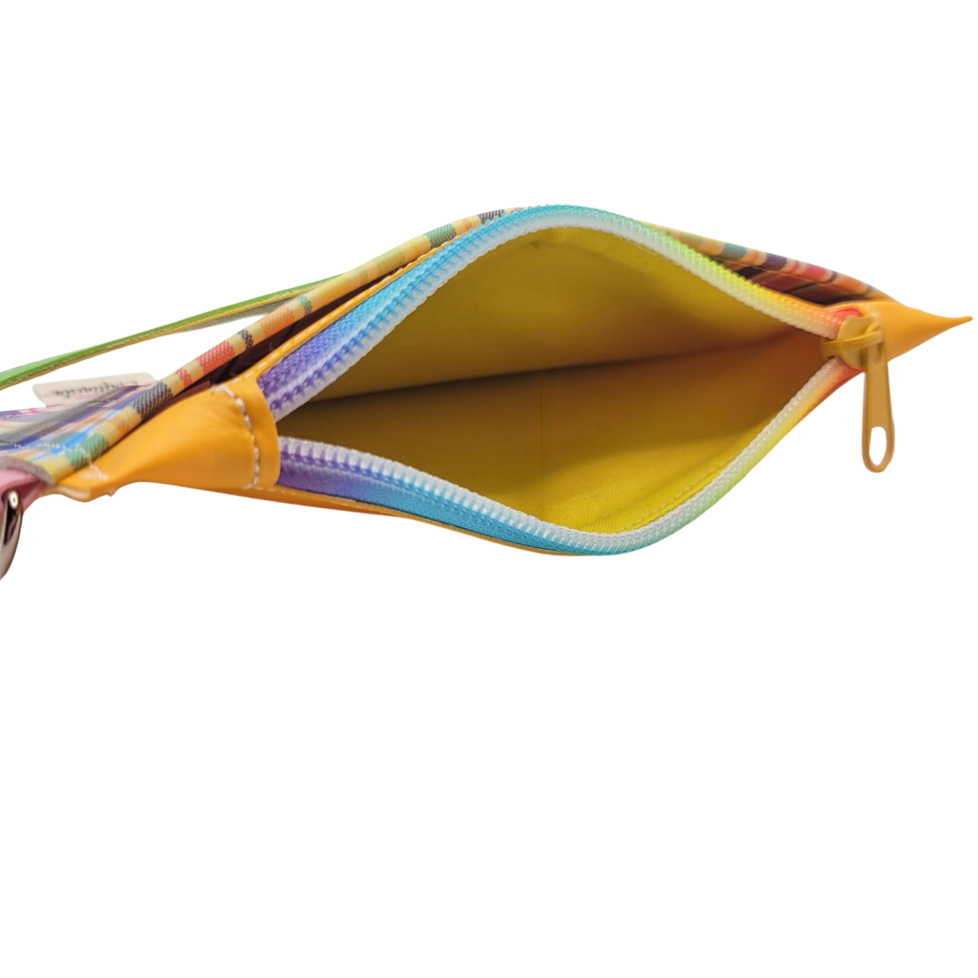 Rainbow Plaid Vinyl Slim Wallet