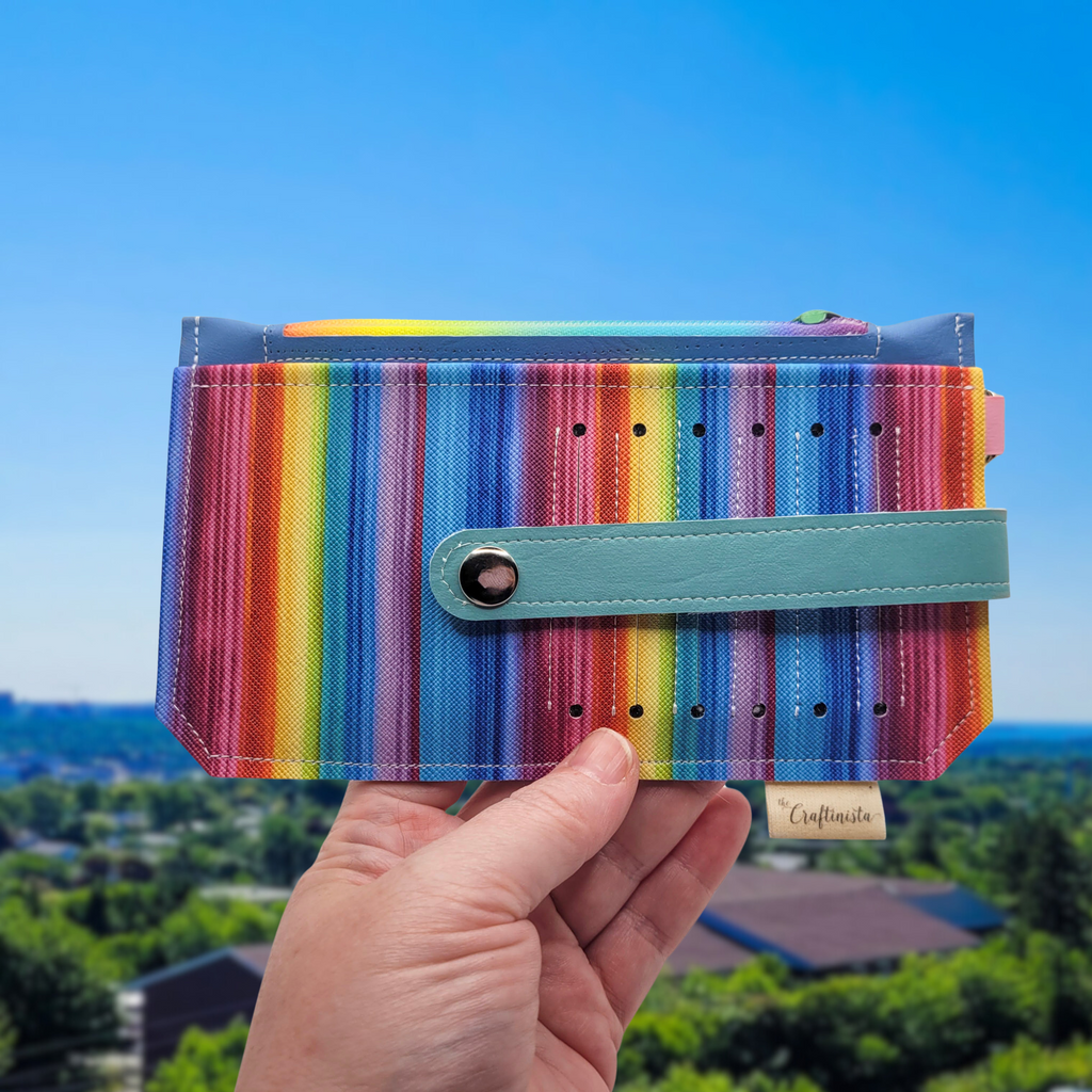 Rainbow Stripes Vinyl Slim Wallet