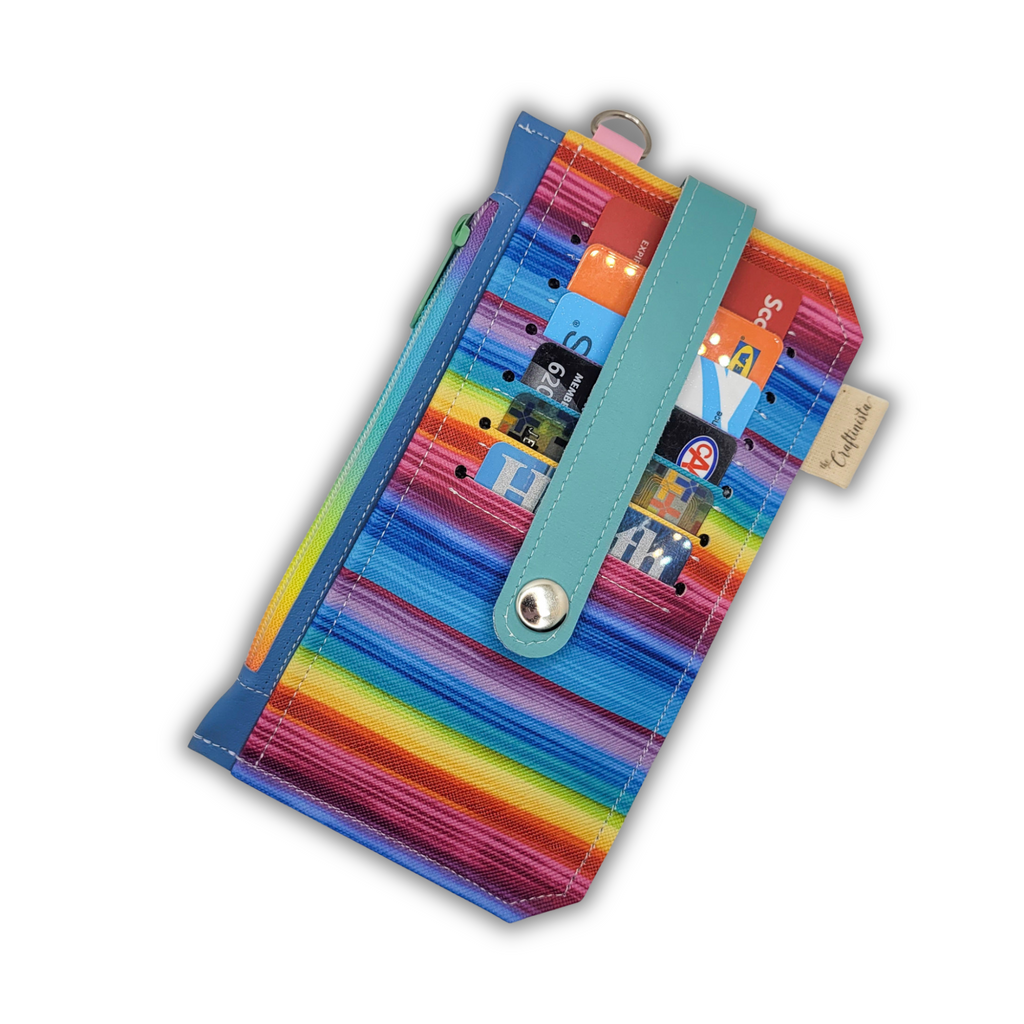Rainbow Stripes Vinyl Slim Wallet