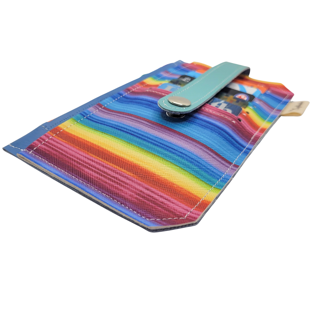Rainbow Stripes Vinyl Slim Wallet