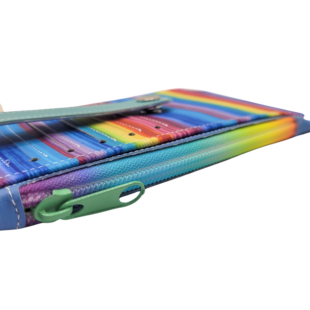 Rainbow Stripes Vinyl Slim Wallet