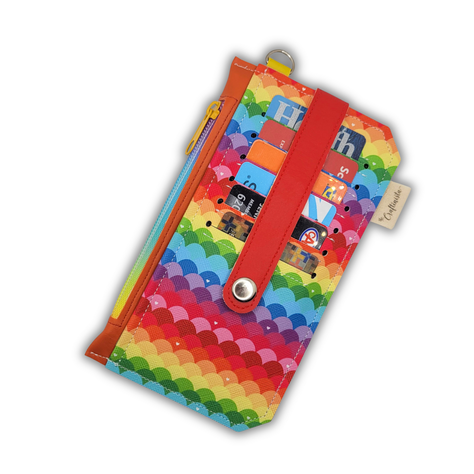 Rainbow Waves Vinyl Slim Wallet
