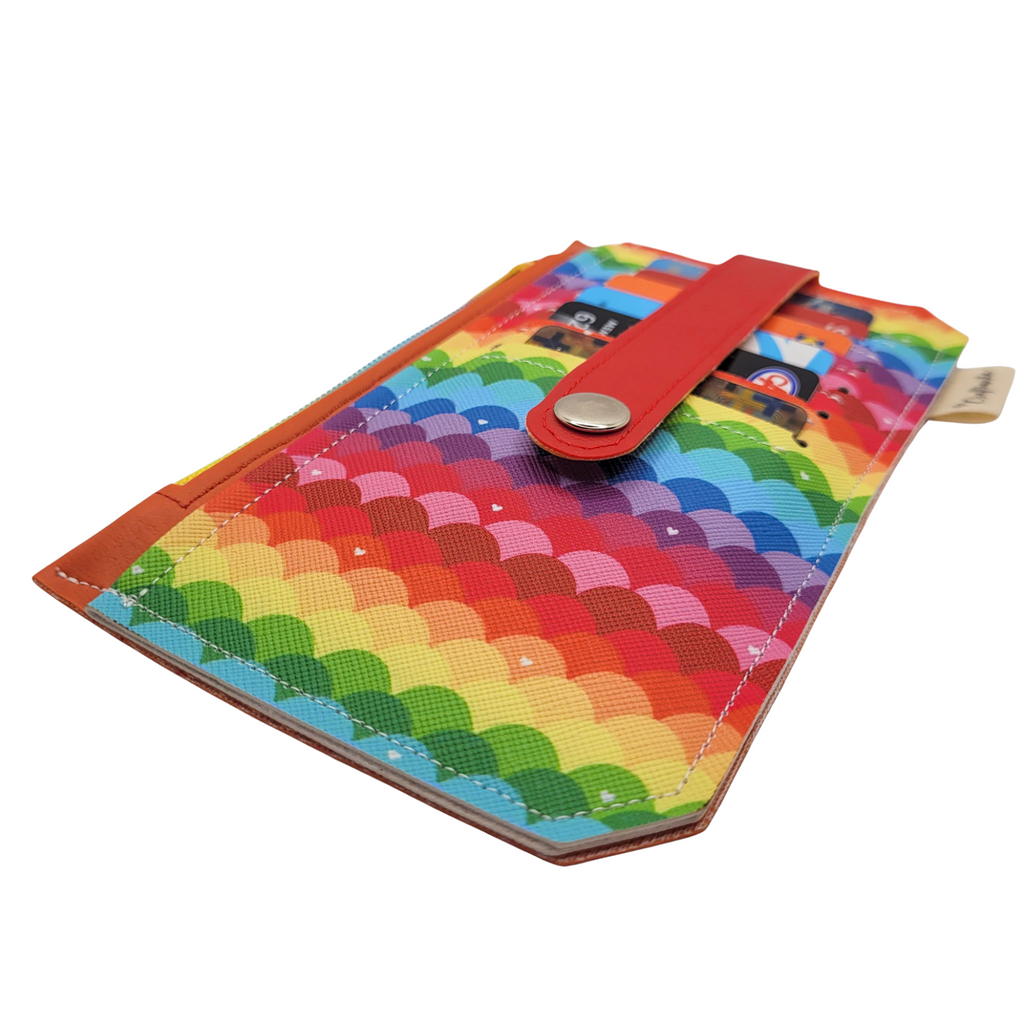 Rainbow Waves Vinyl Slim Wallet