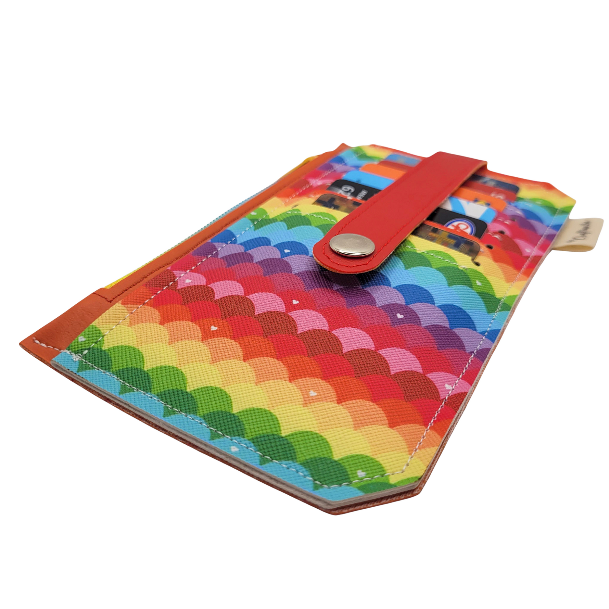 Rainbow Waves Vinyl Slim Wallet