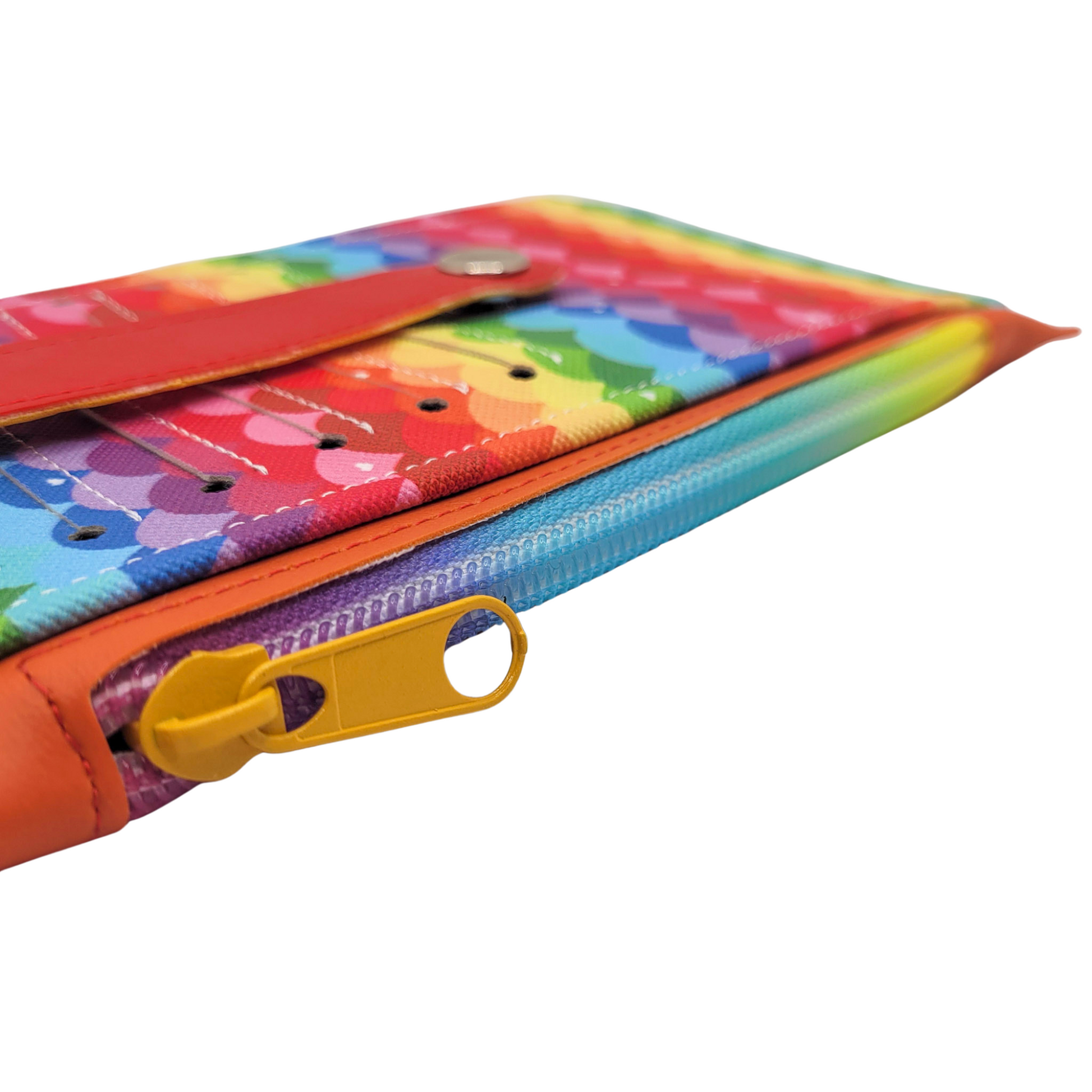 Rainbow Waves Vinyl Slim Wallet