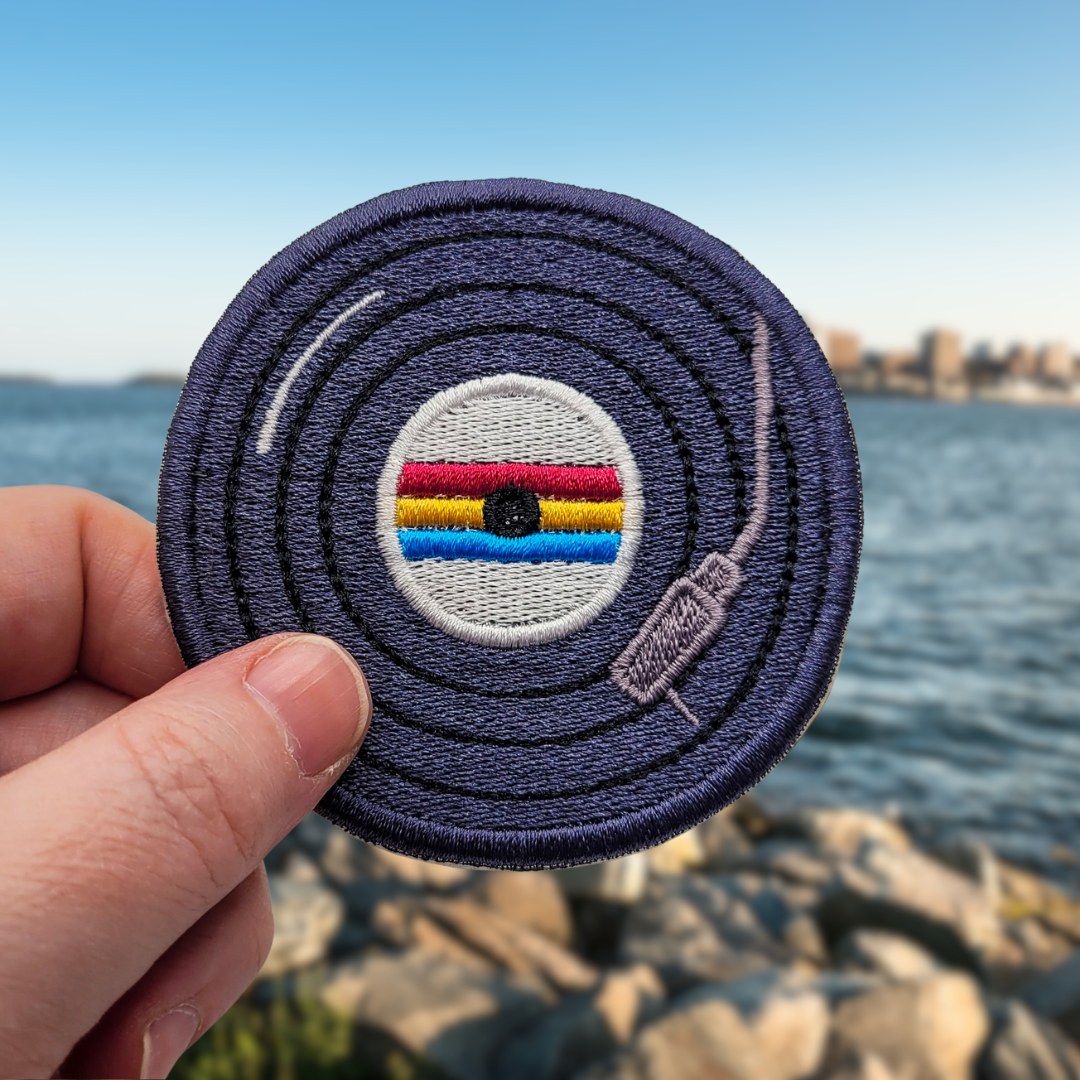 Retro Record Embroidered Patch