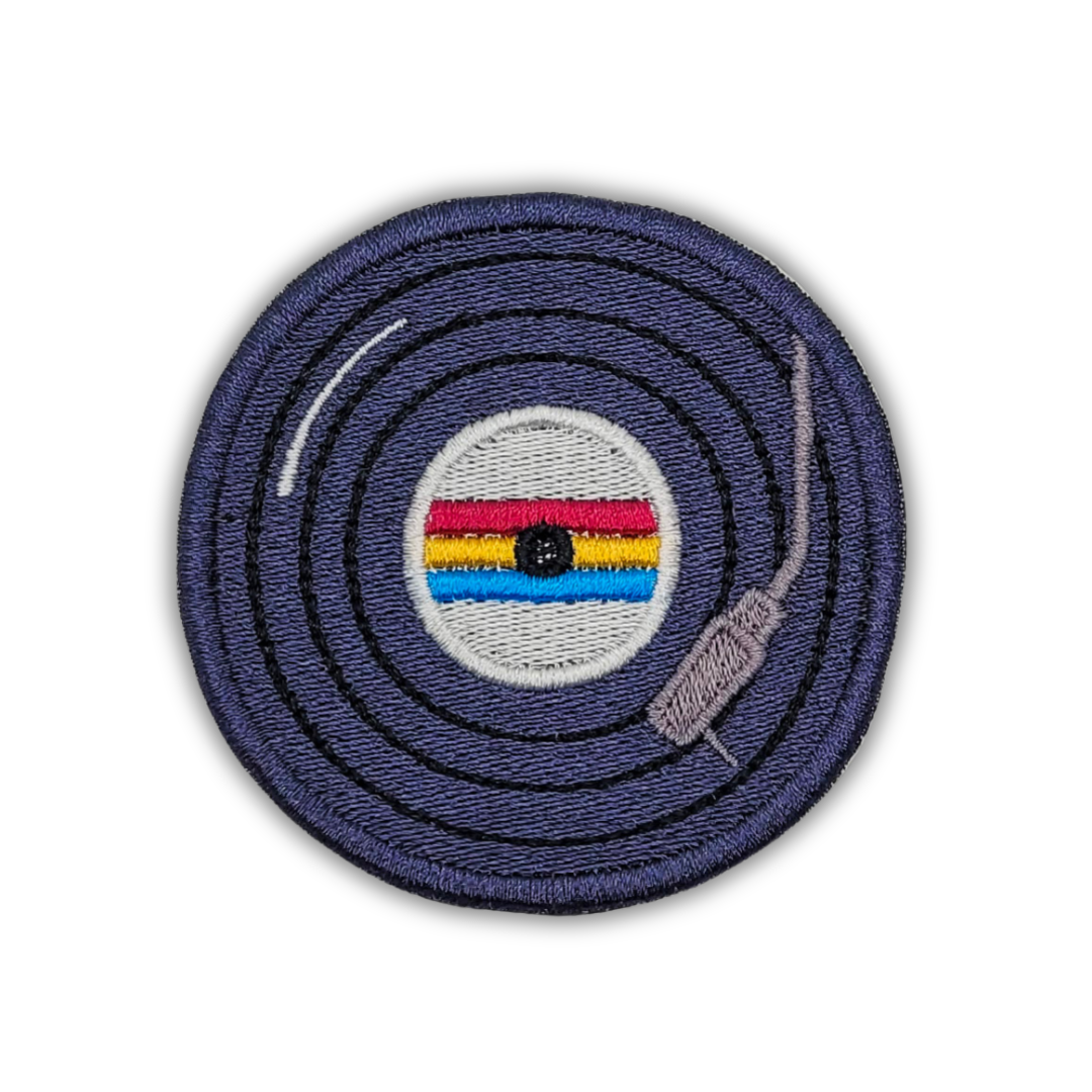 Retro Record Embroidered Patch