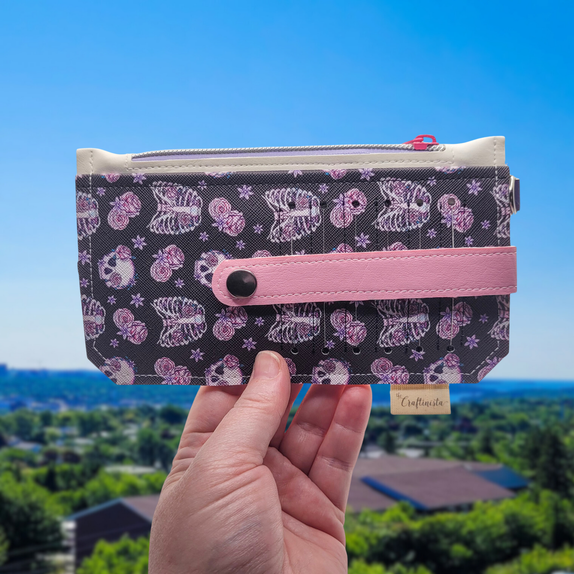 Roses & Skeletons Vinyl Slim Wallet
