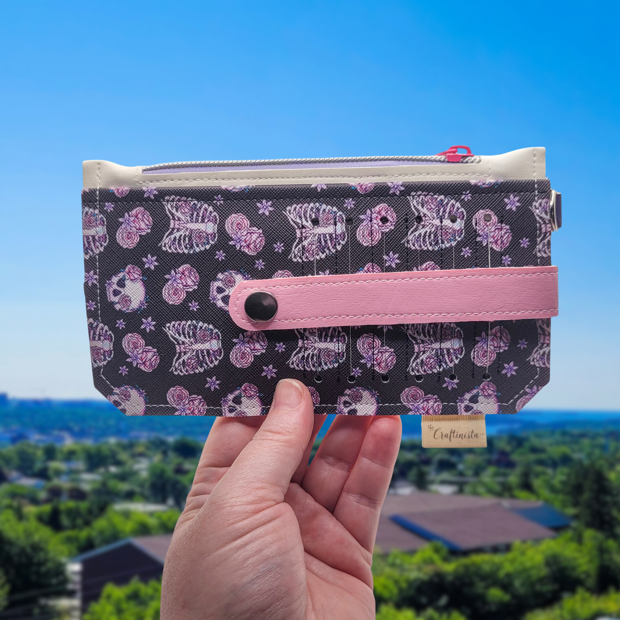Roses & Skeletons Vinyl Slim Wallet