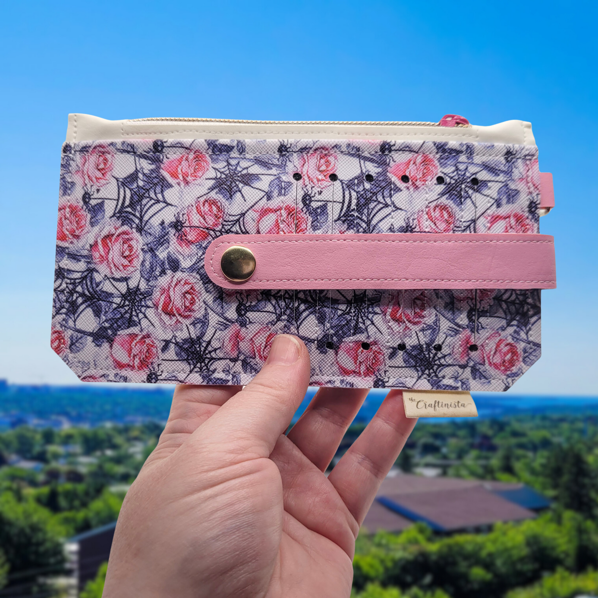 Roses & Spiderwebs Vinyl Slim Wallet