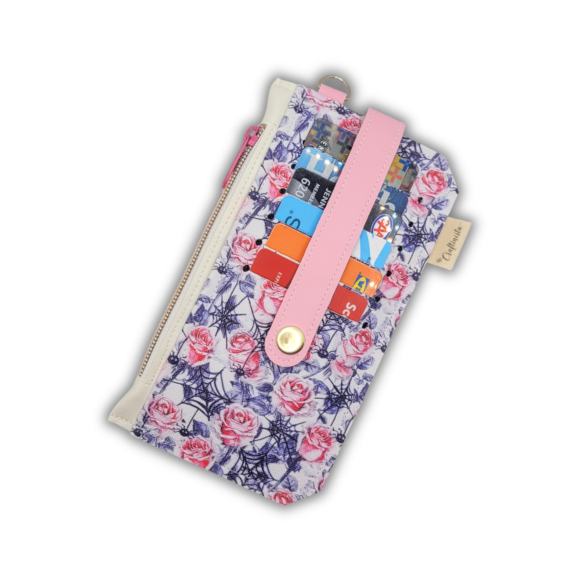 Roses & Spiderwebs Vinyl Slim Wallet