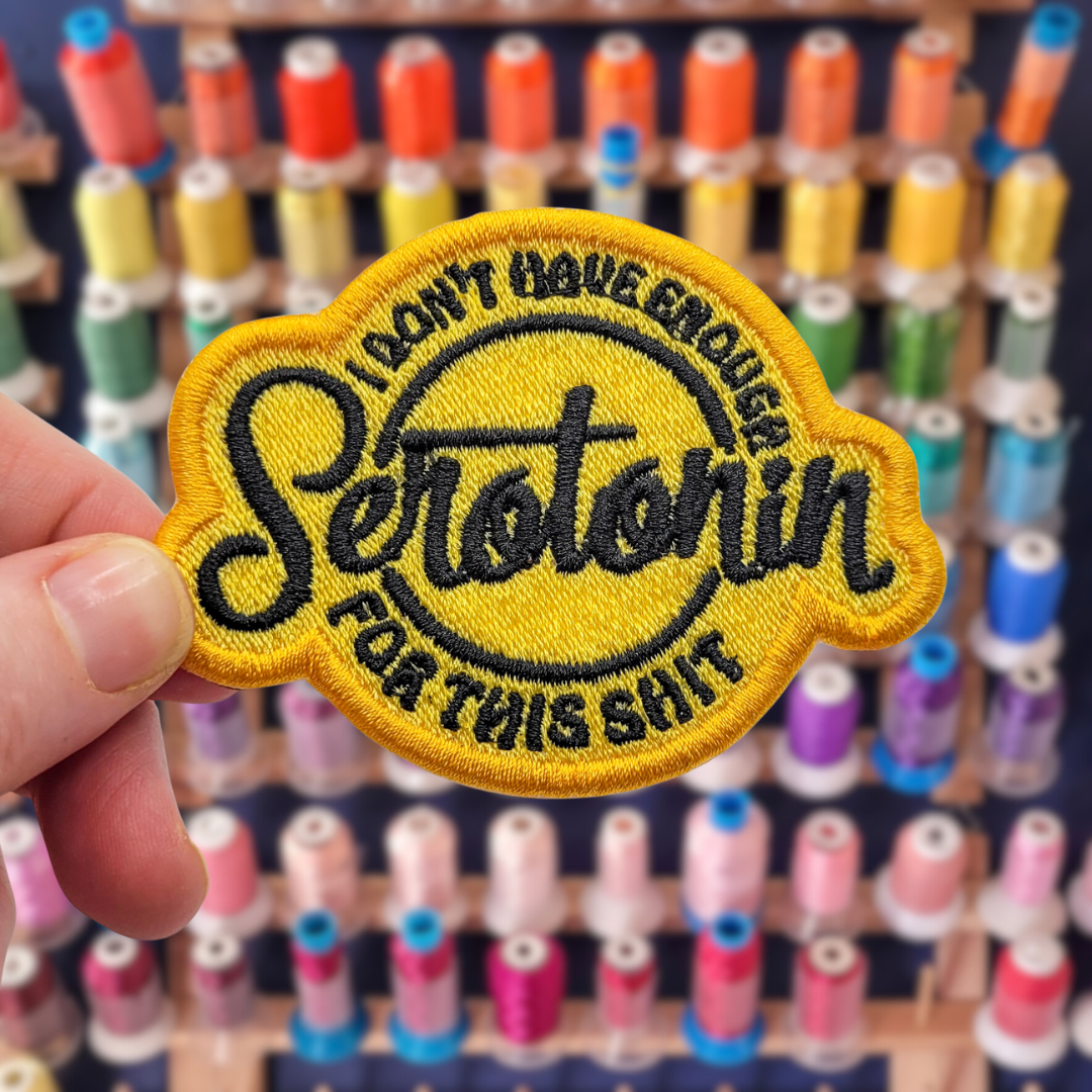 Parche bordado de serotonina