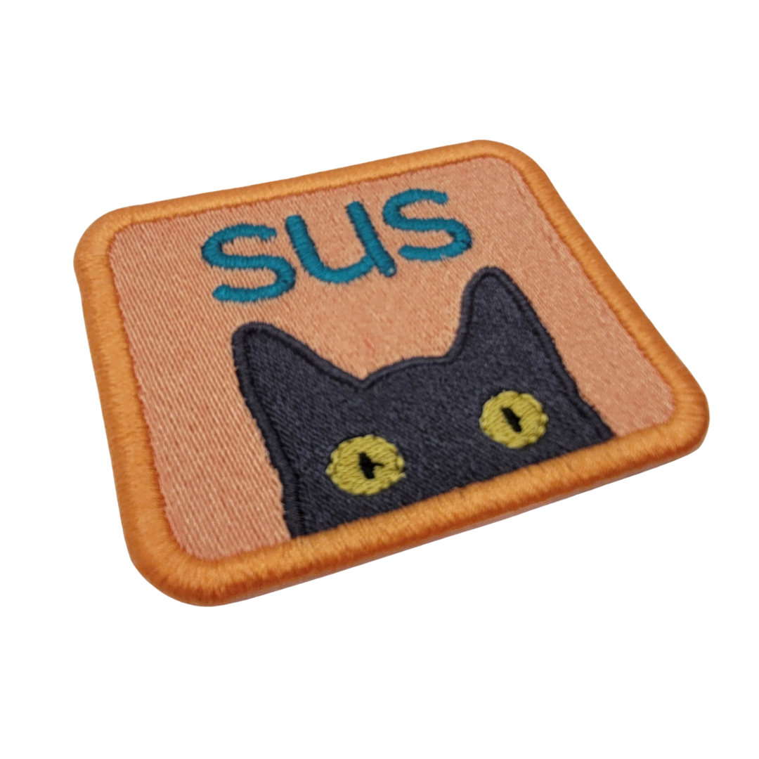 Sus Cat Embroidered Patch