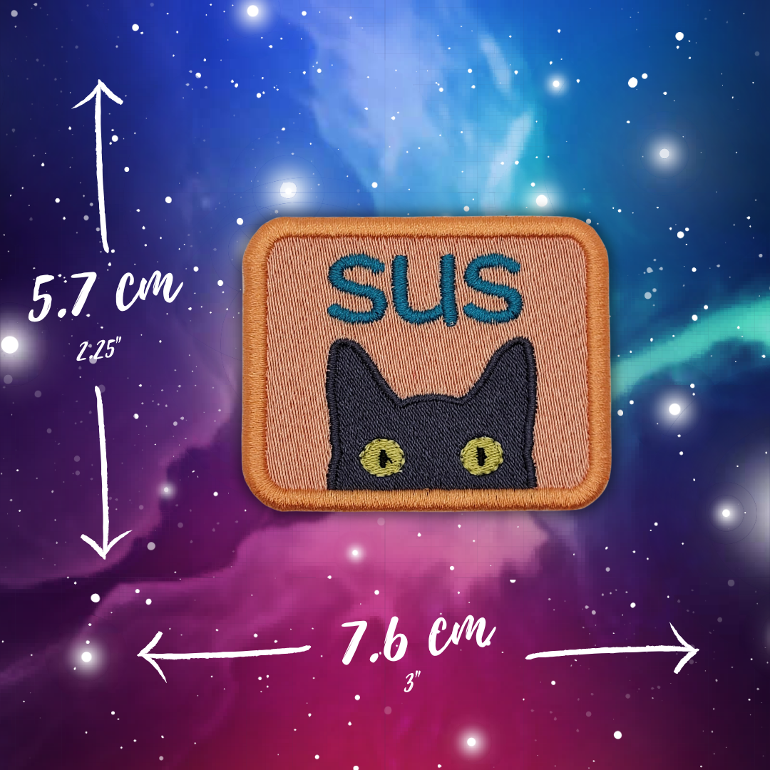 Sus Cat Embroidered Patch