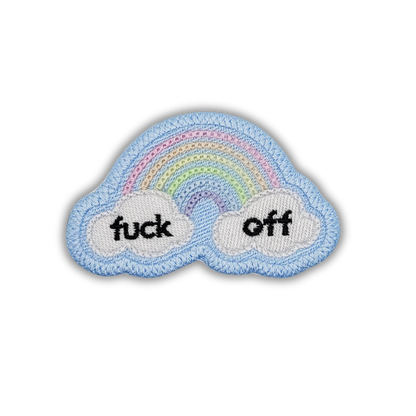 Fuck Off Rainbow Embroidered Patch